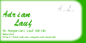 adrian lauf business card
